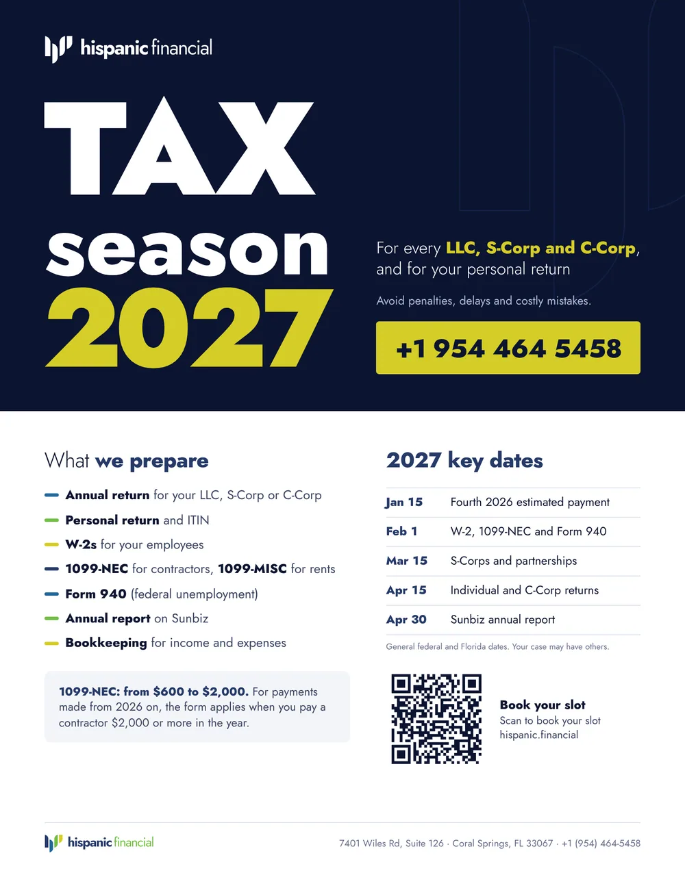 Tax season 2027 flyer