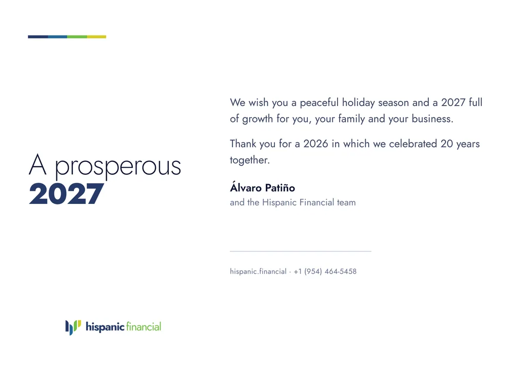 New Year card back